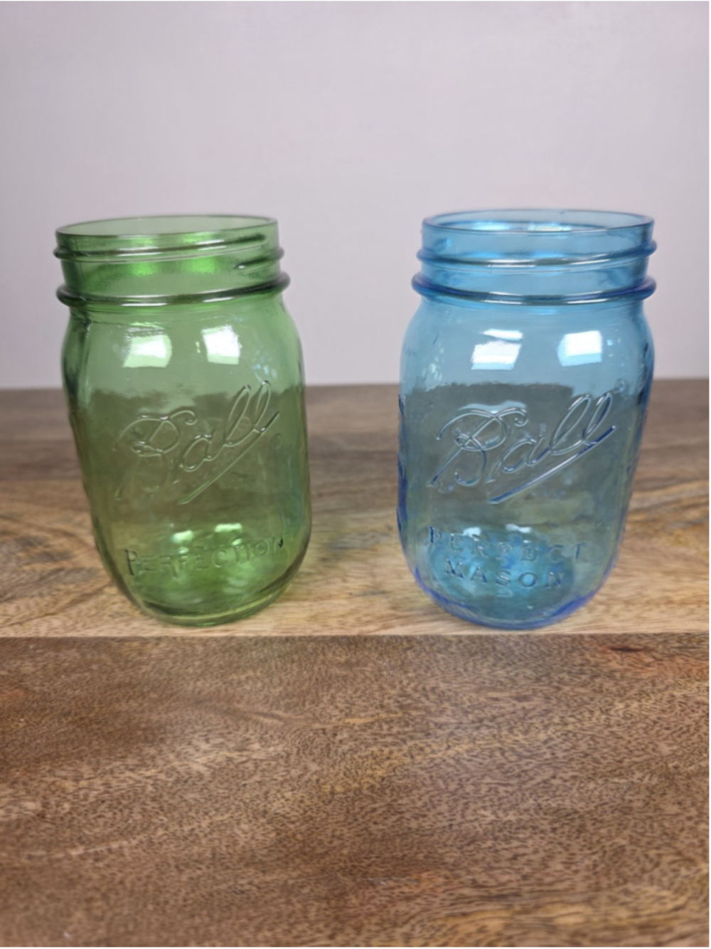 Ball Mason Jars 100 Years American Heritage Pint Blue Green Perfection Set 2